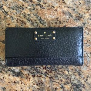 Black leather Kate Spade wallet - genuine leather